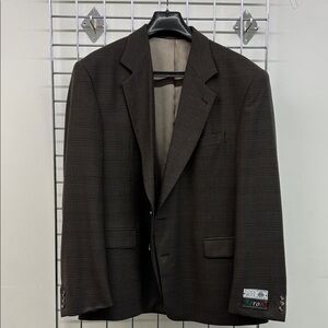 Elegant Brown Plaid Blazer